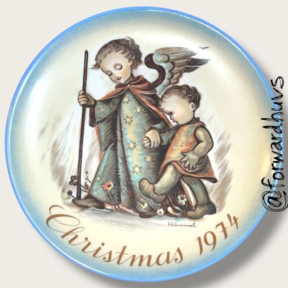 1974 Schmid “The Guardian Angel” Christmas Plate – Sister Hummel – No Box - Picture 1 of 7